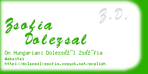 zsofia dolezsal business card